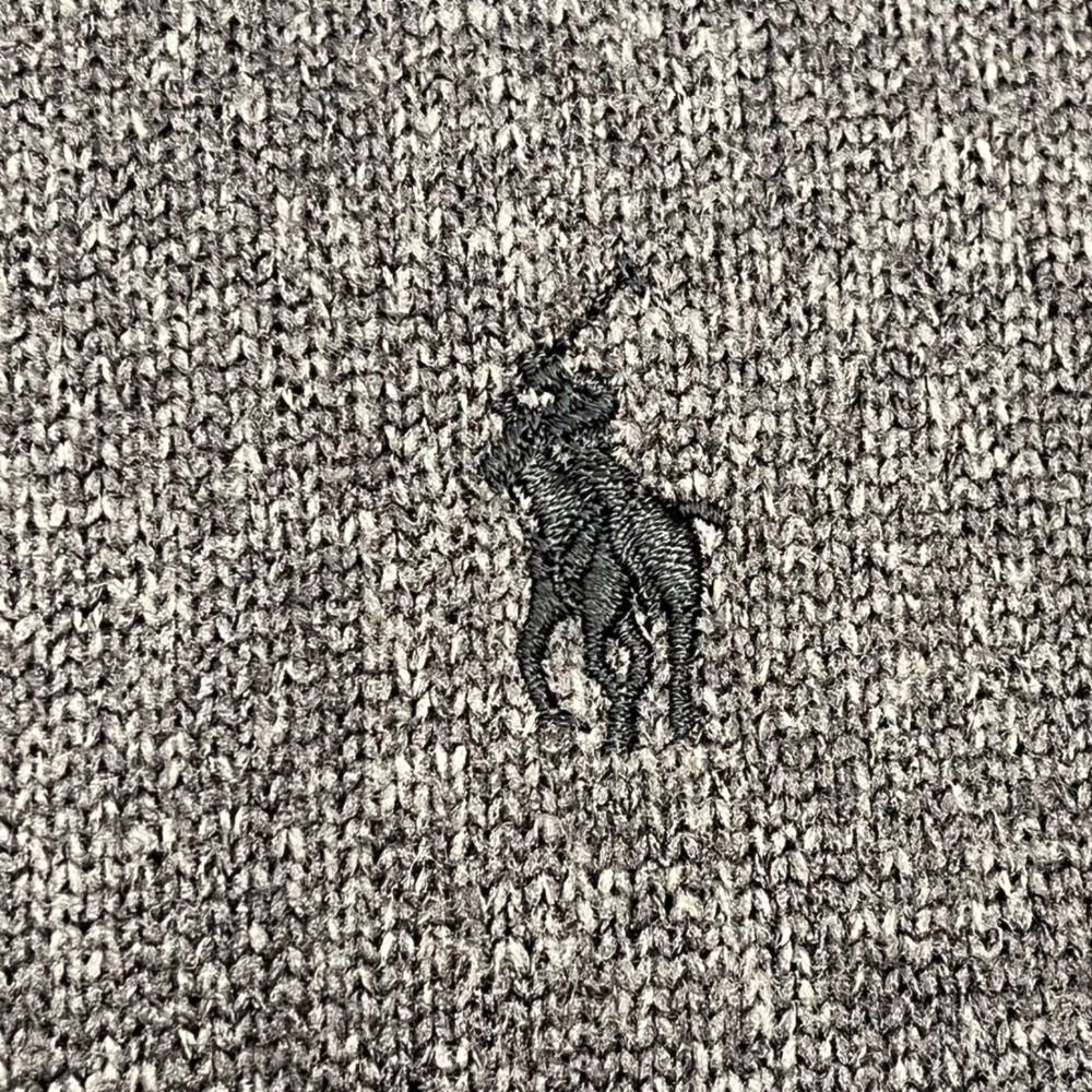 Polo Ralph Lauren Mens XLT Brown Heathered Full Zip Fleece Sweater Jacket Logo - Picture 5 of 10